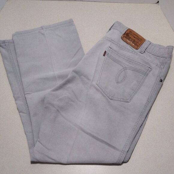 Levi’s Vintage 478 Grey Denim Cotton Poly Blend Jeans Copper Tab Cropped 38 x 32 - Picture 1 of 8